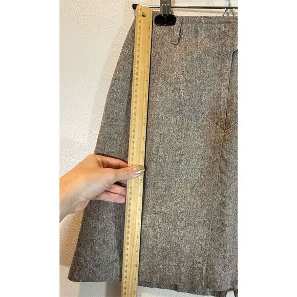 Vivienne Tam 100% Wool Brown Pencil Skirt Women’s Size 4 - Picture 4 of 7